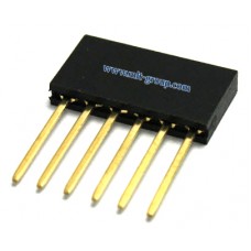 6pin 2.54mm Long Stackable Female Header for Arduino (Extra Tall)